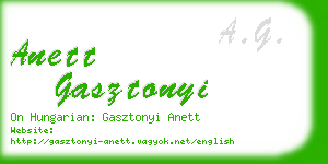 anett gasztonyi business card